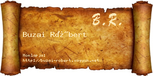 Buzai Róbert névjegykártya